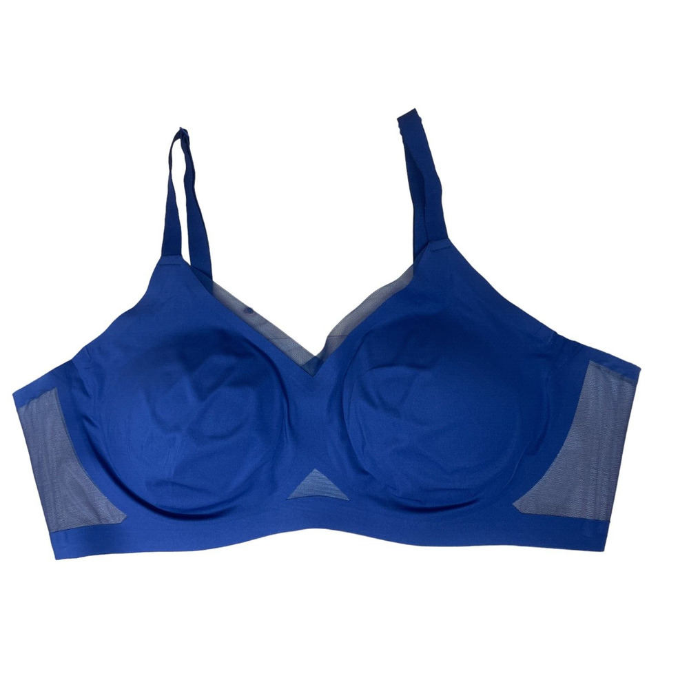 Honeylove LiftWear CrossOver Wire-Free Bra Womens 3X Blue